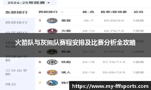 火箭队与灰熊队赛程安排及比赛分析全攻略